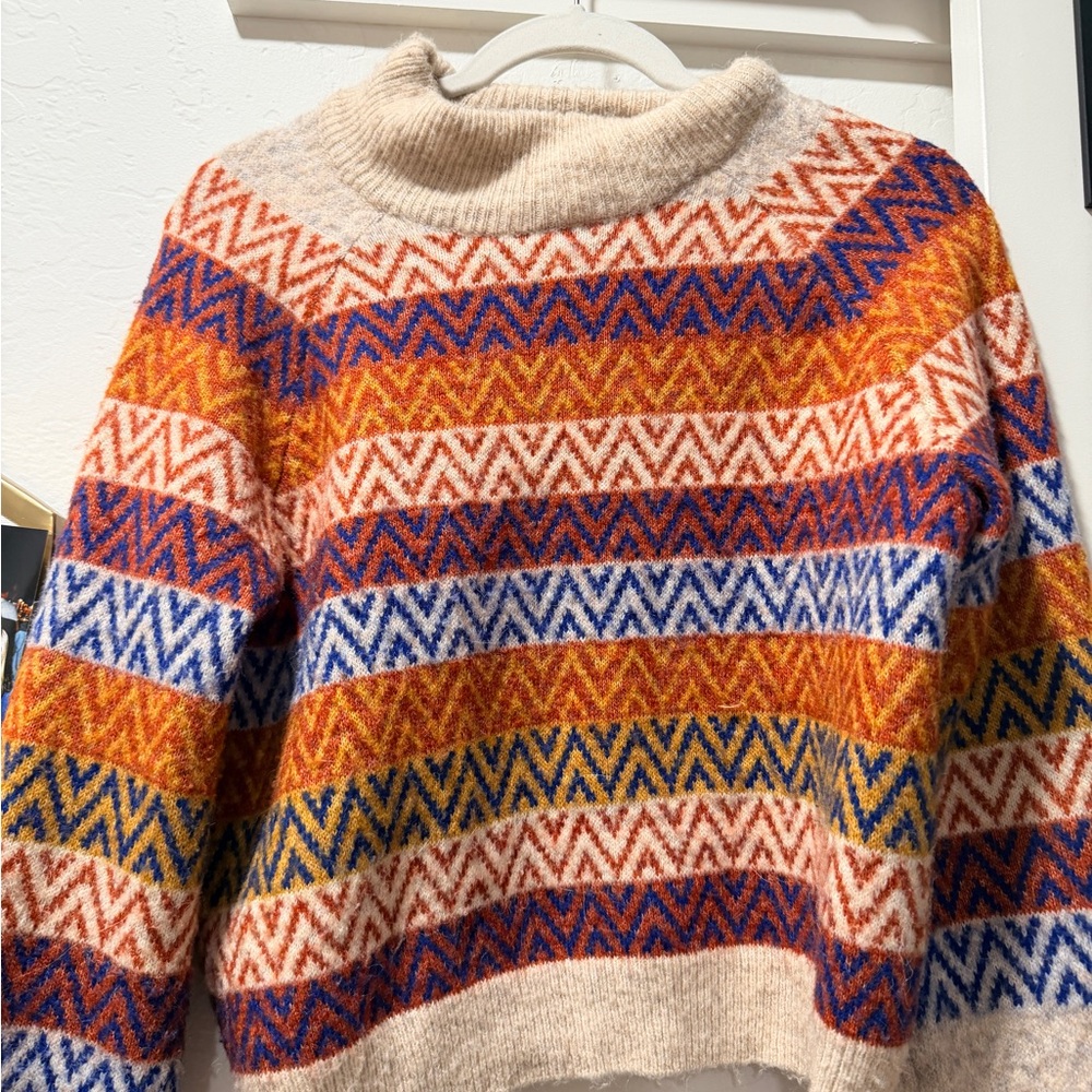 Vero Moda Multicolor Chevron Turtleneck Sweater